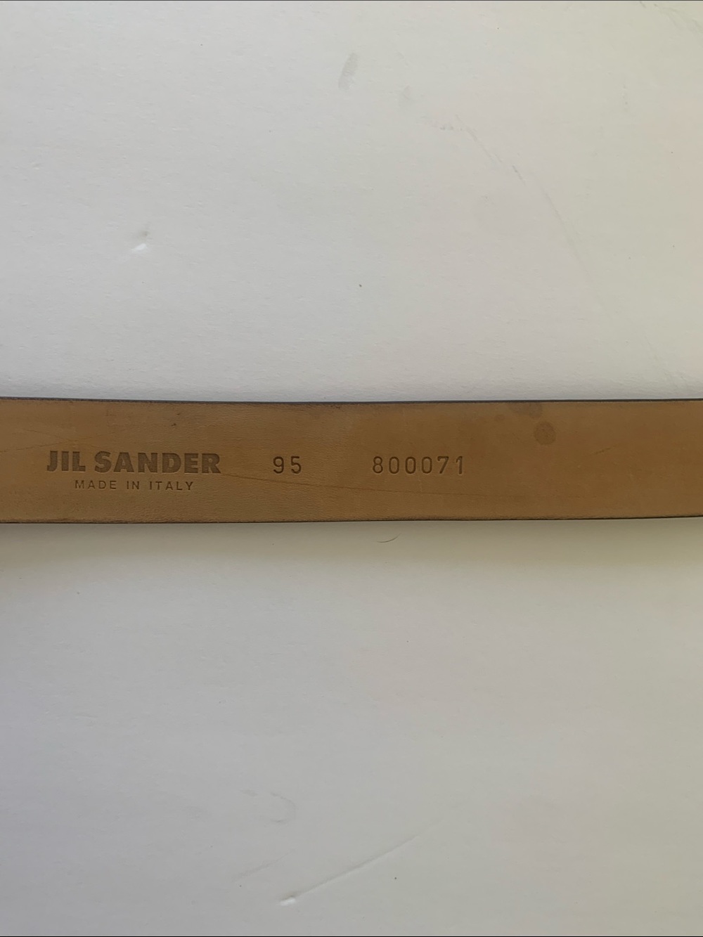 Jil Sander Tan Leather Belt - Classic Casual Style 95 - Picture 10 of 10